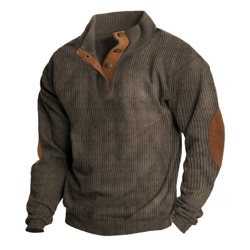 FERNANDO™ | RIBBED BUTTON MEN'S JUMPER