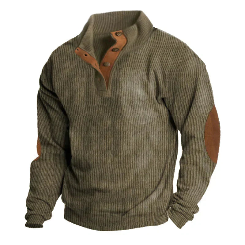 FERNANDO™ | RIBBED BUTTON MEN'S JUMPER