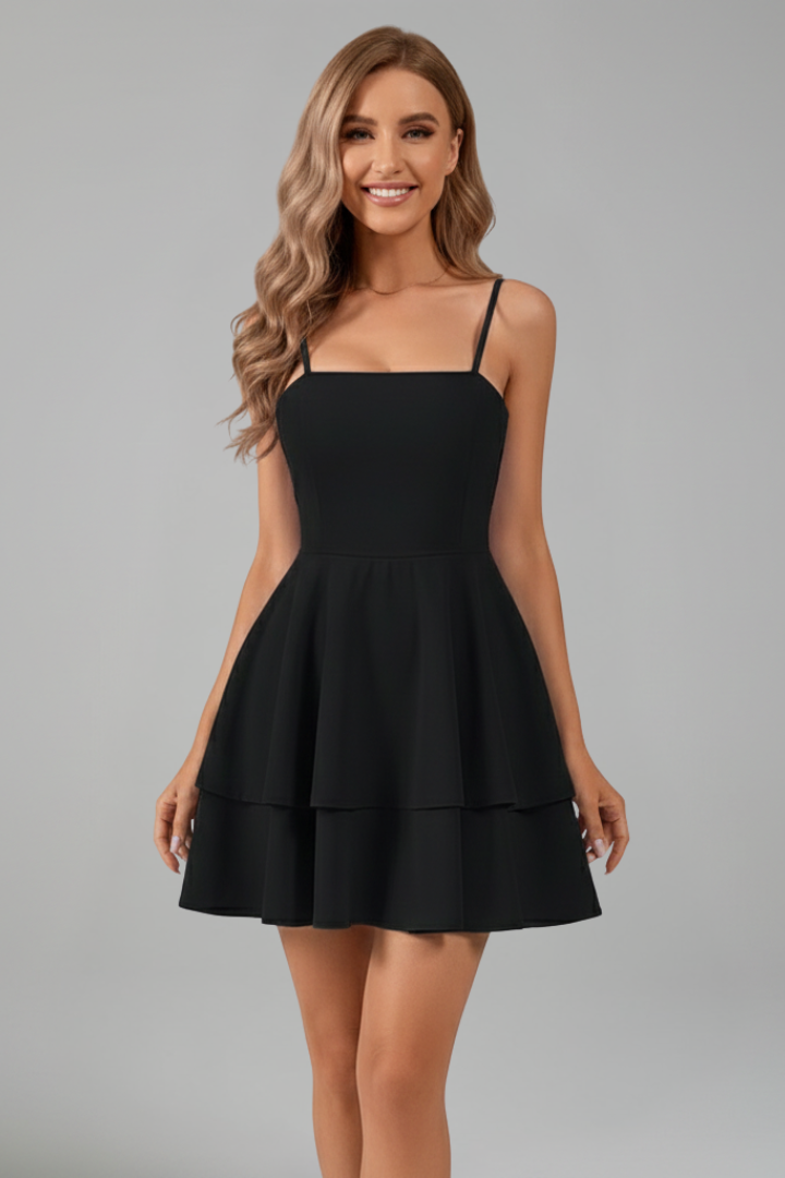 Amelia | Elegant Women's 2026 Graduation Ruffle Mini Dress