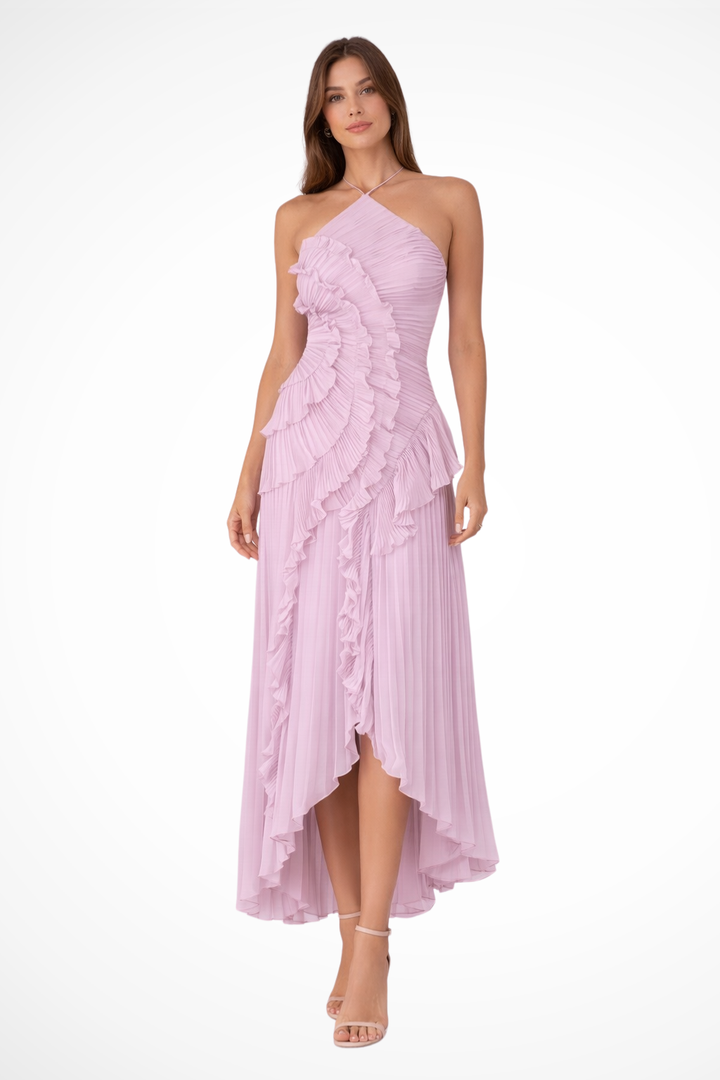 Amelia | Elegant Women's Wedding Guest Ruffled Maxi-Dress