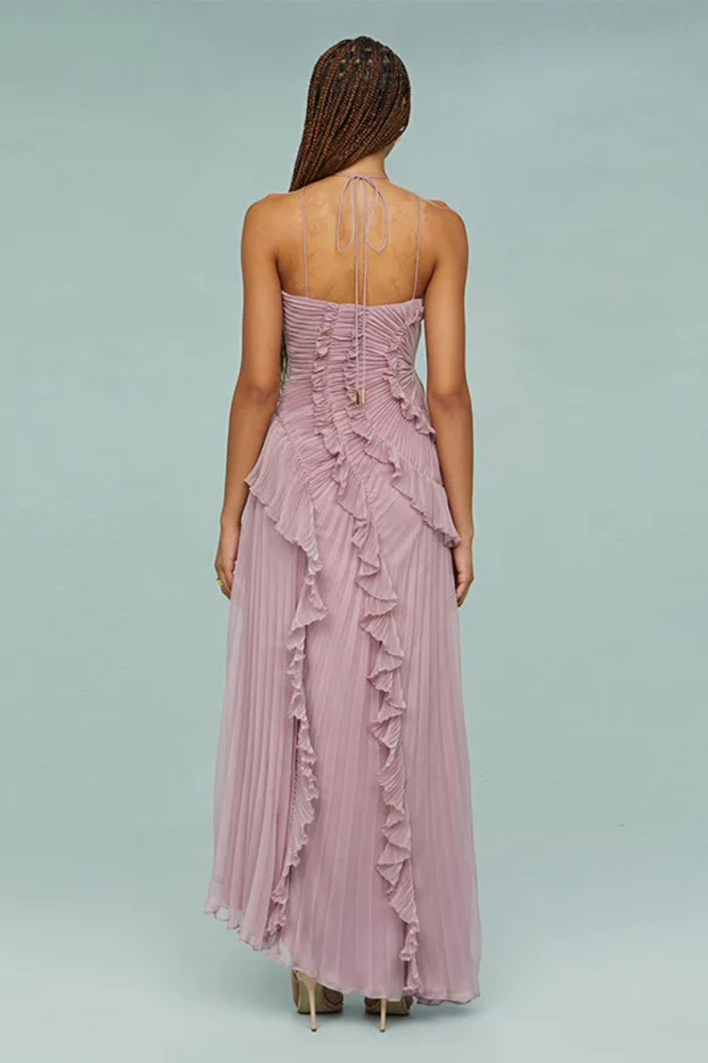 Amelia | Elegant Women's Wedding Guest Ruffled Maxi-Dress