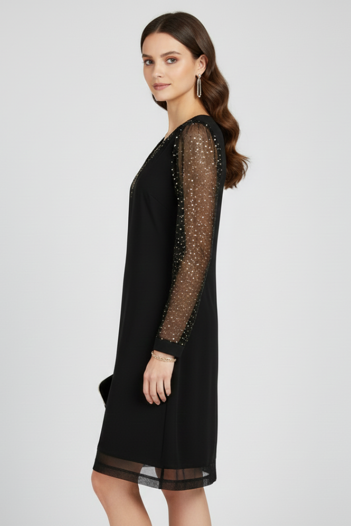 Aveline | Women's V Neck Sequin Sleeve Cocktail Dress