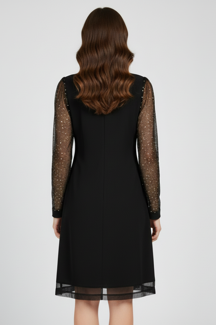 Aveline | Women's V Neck Sequin Sleeve Cocktail Dress