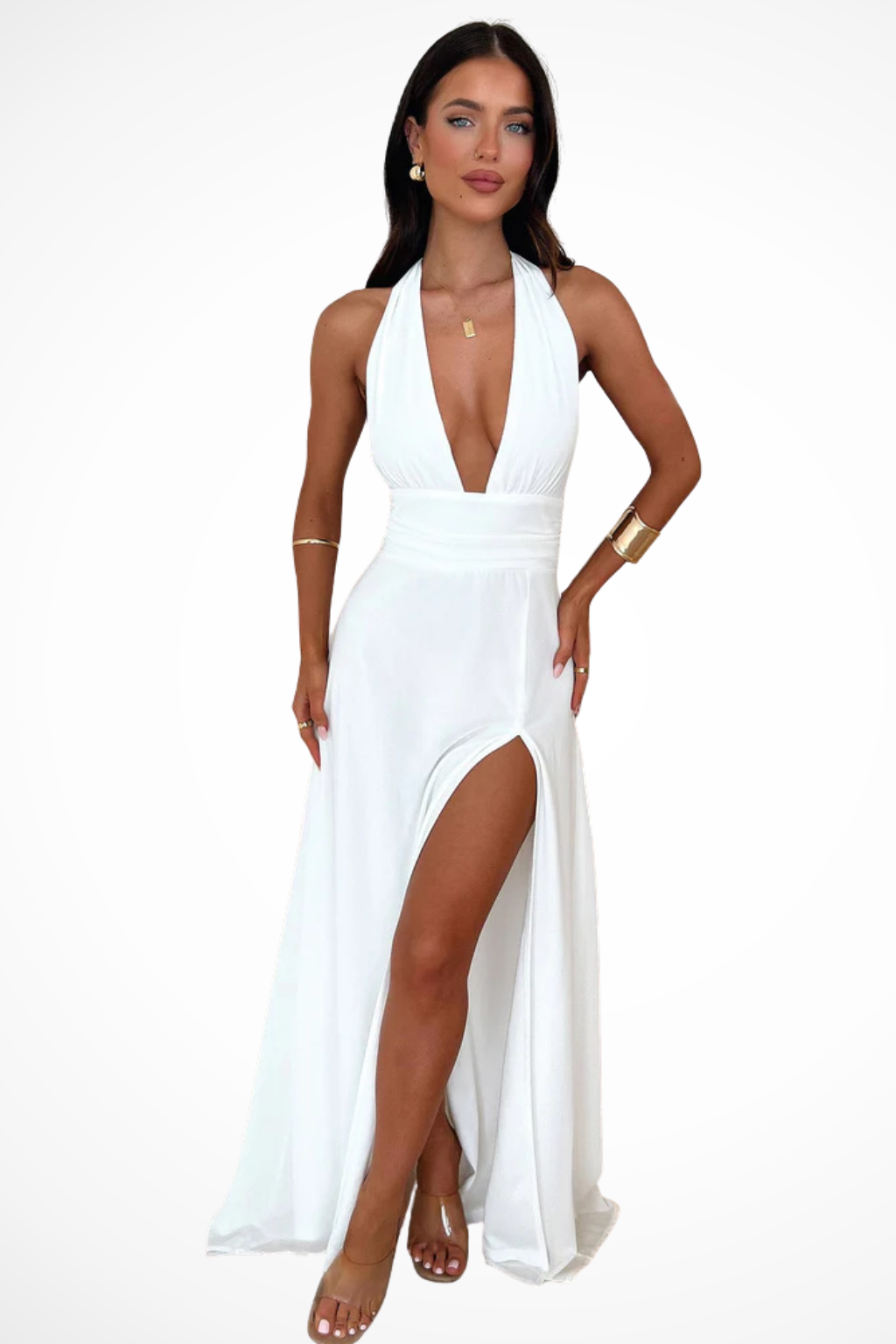 Beatrice | Women's Wedding Guest Halter Neck Maxi-Dress