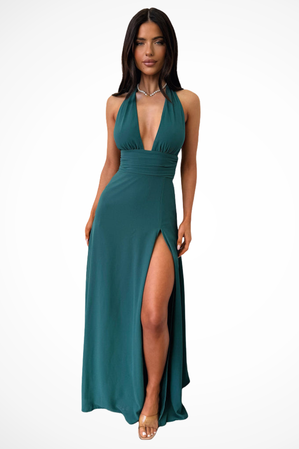 Beatrice | Women's Wedding Guest Halter Neck Maxi-Dress