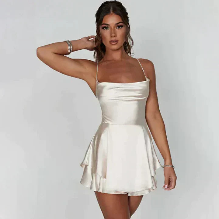 Chloe | Elegant Women's 2026 Graduation Strappy Mini-Dress