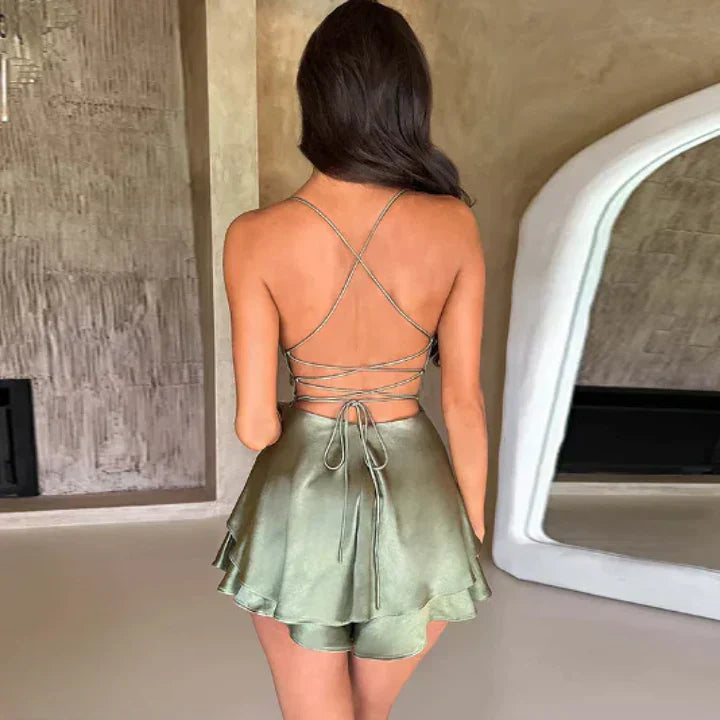 Chloe | Elegant Women's 2026 Graduation Strappy Mini-Dress