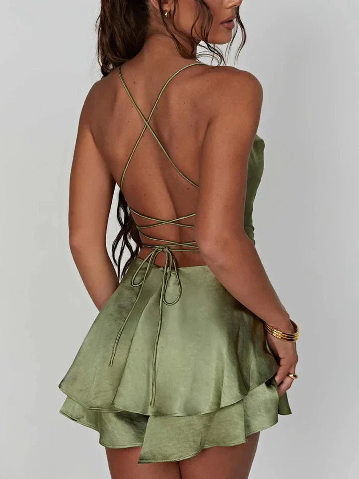 Chloe | Elegant Women's 2026 Graduation Strappy Mini-Dress