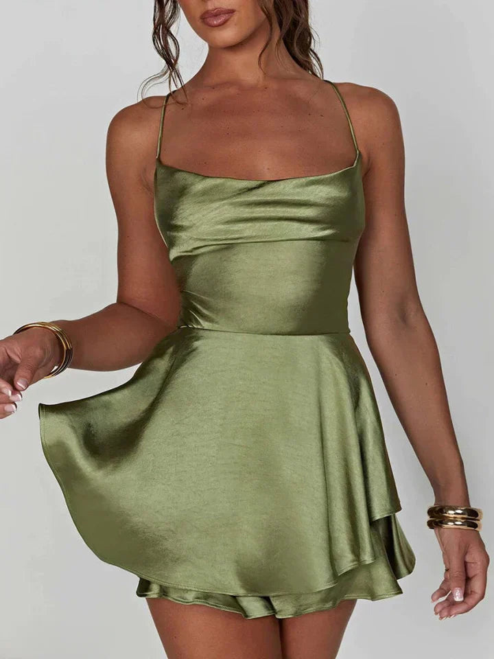Chloe | Elegant Women's 2026 Graduation Strappy Mini-Dress