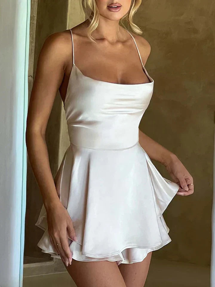 Chloe | Elegant Women's 2026 Graduation Strappy Mini-Dress