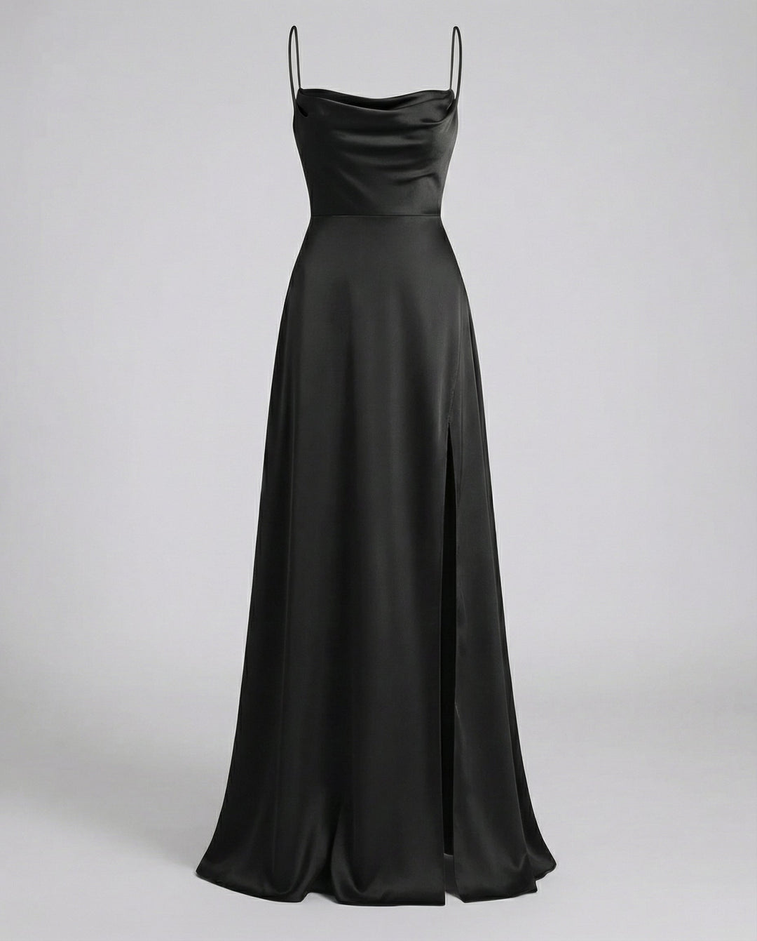 Clarissa | Women's Wedding Guest Satin Slit Maxi Dress