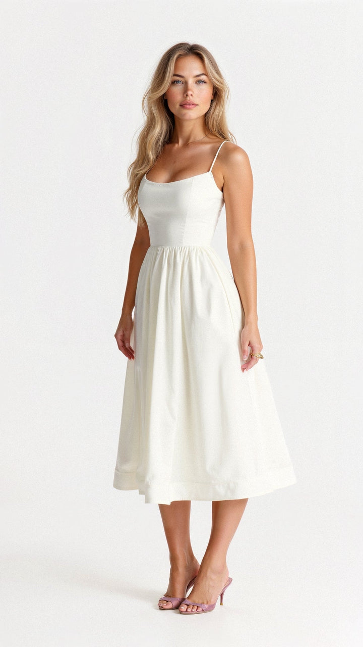 Constance | Women's Wedding Guest A-Line Cocktail Midi Dress