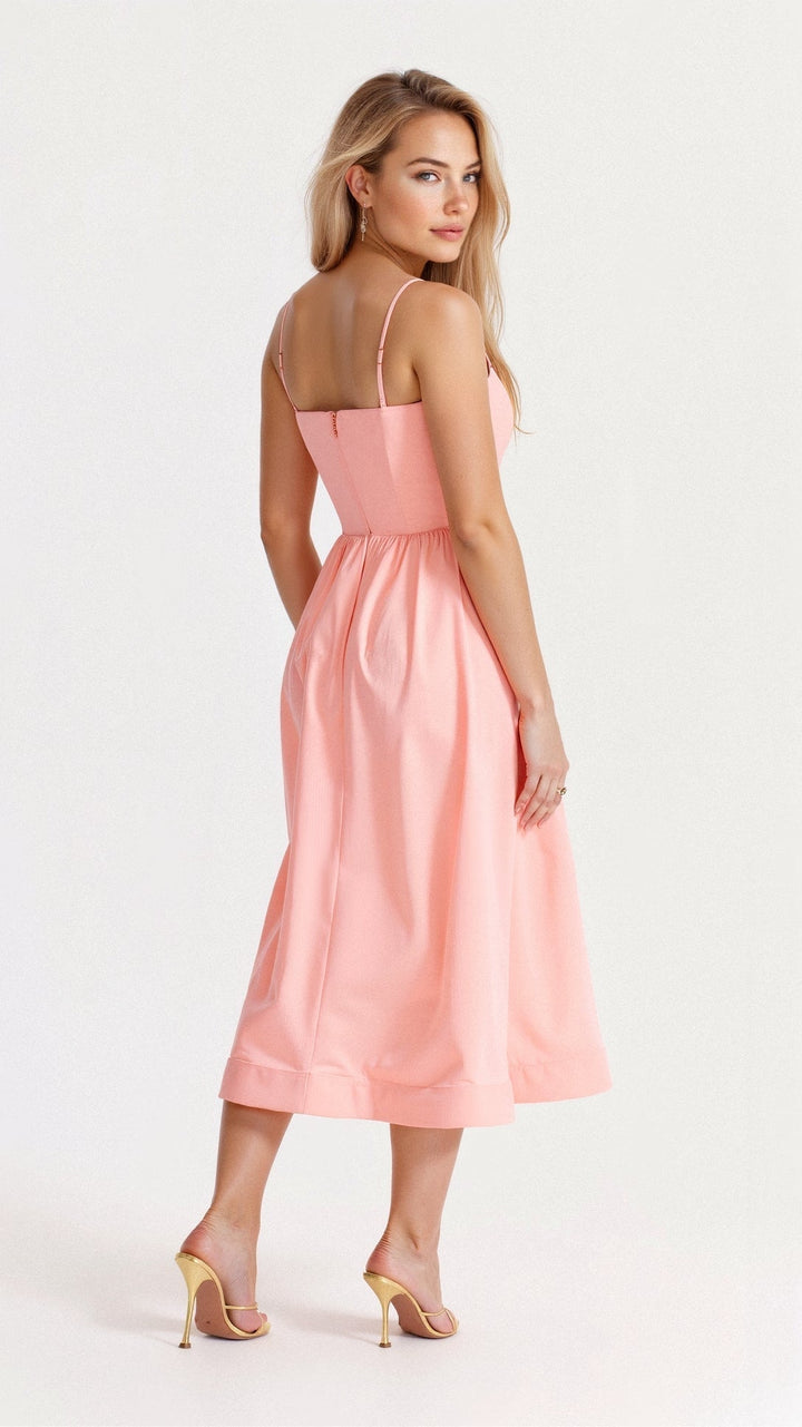 Constance | Women's Wedding Guest A-Line Cocktail Midi Dress