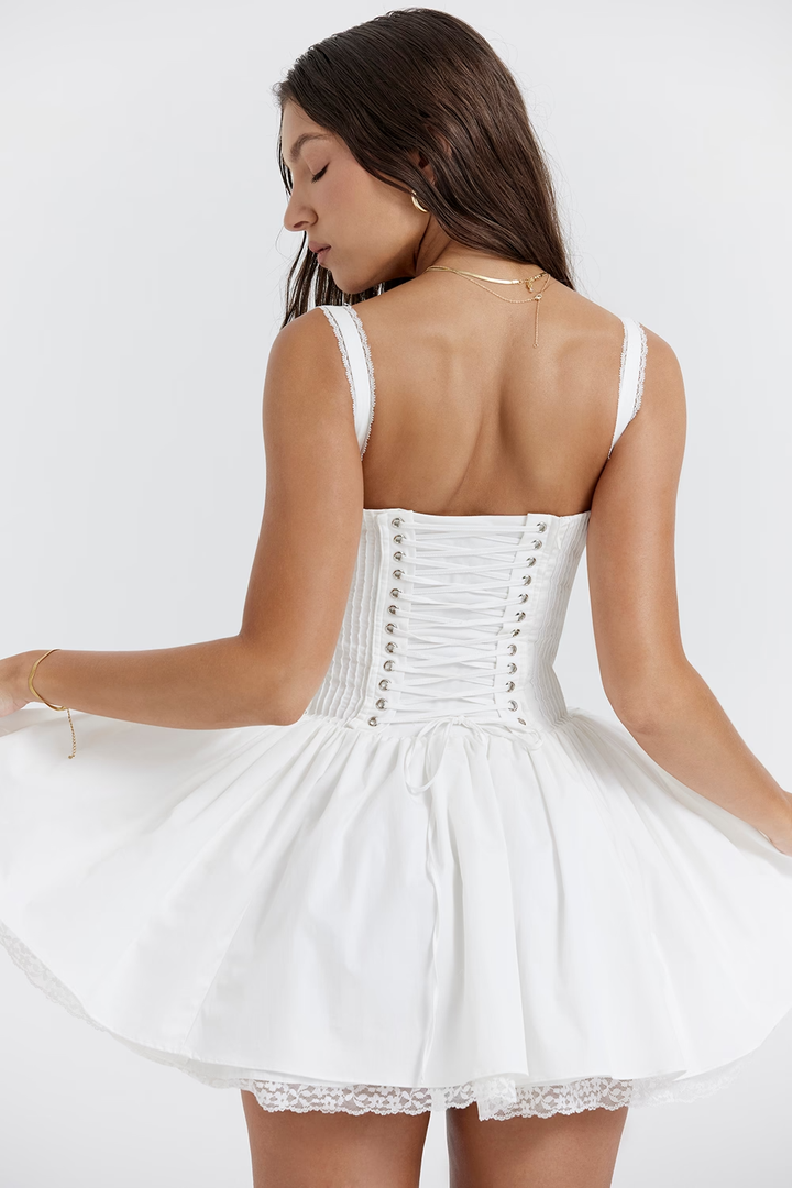 Florence | Elegant Women's 2026 Graduation Corset Lace Mini-Dress