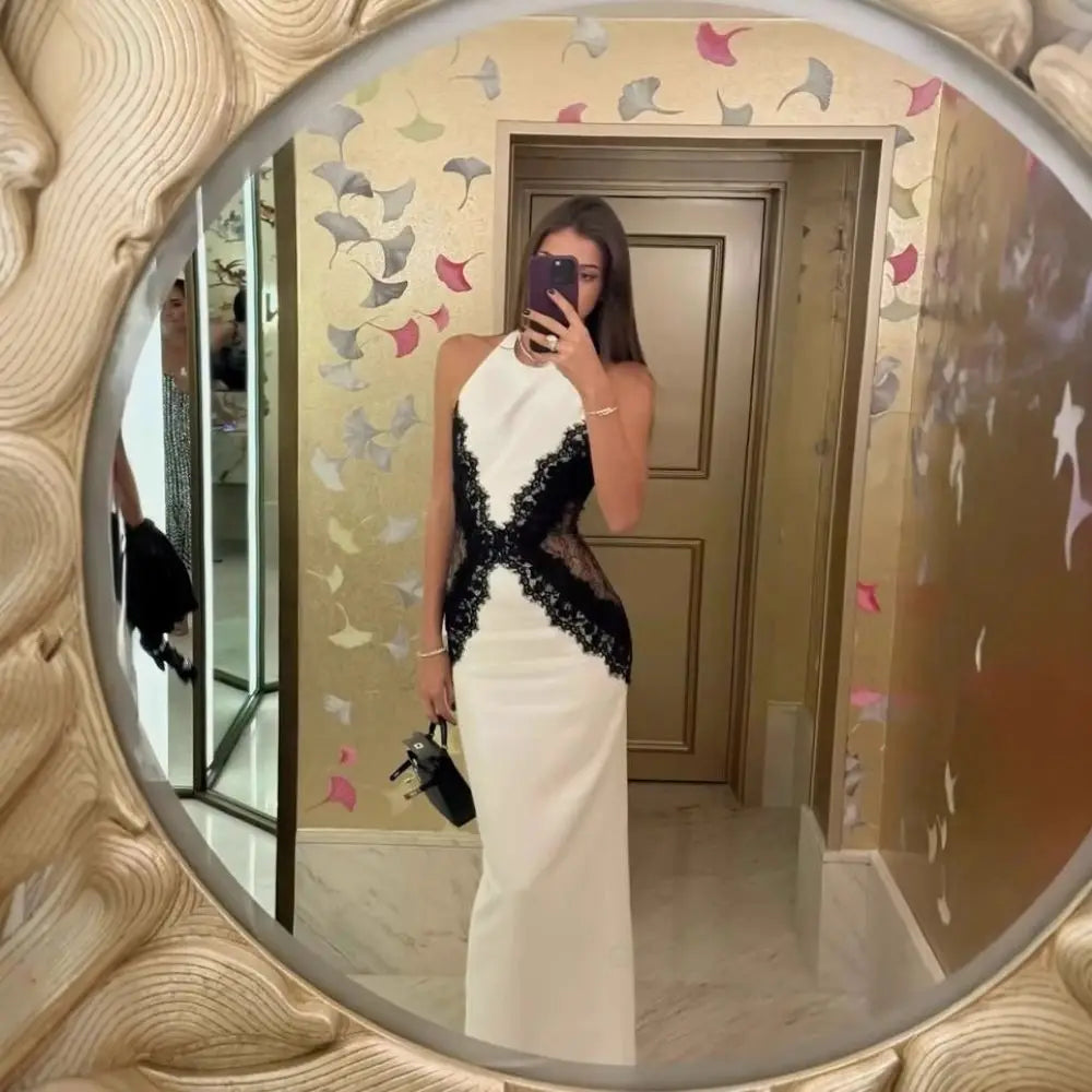 Isabella | Elegant Women's 2026 Graduation Halter Backless Maxi-Dress