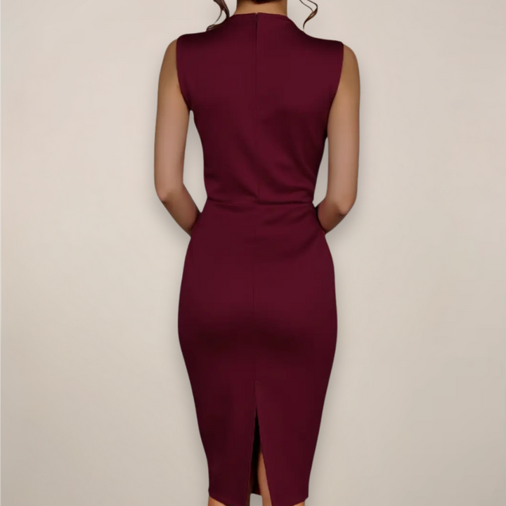 Isla | Elegant Women's 2026 Graduation V-Neck Midi-Dress