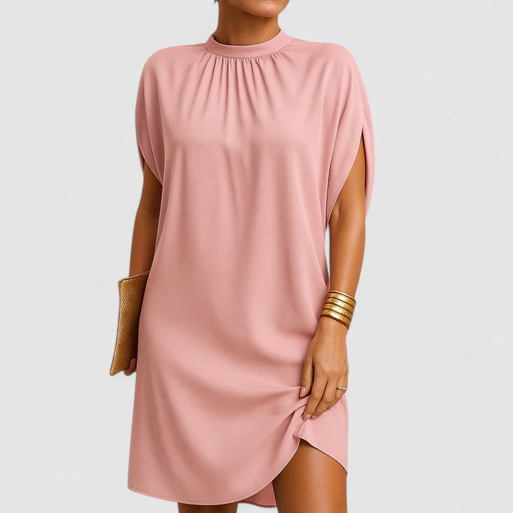 Penelope | Elegant Women's 2026 Graduation Shoulder Ruched Midi-Dress