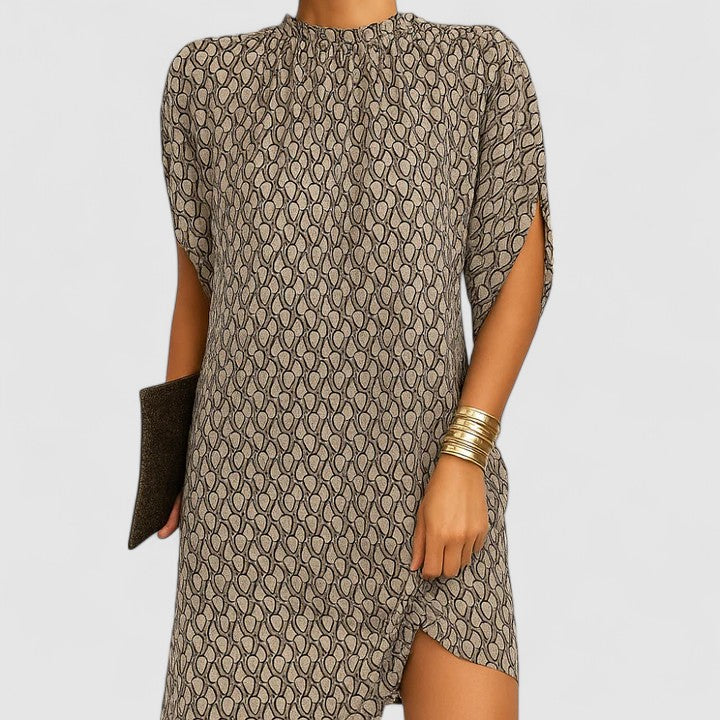 Penelope | Elegant Women's 2026 Graduation Shoulder Ruched Midi-Dress