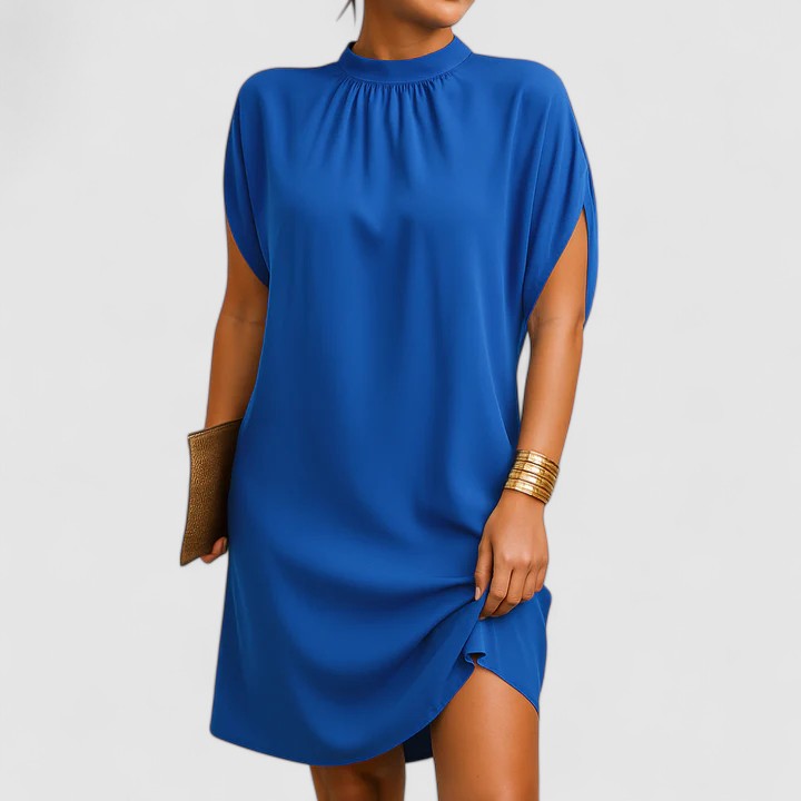 Penelope | Elegant Women's 2026 Graduation Shoulder Ruched Midi-Dress