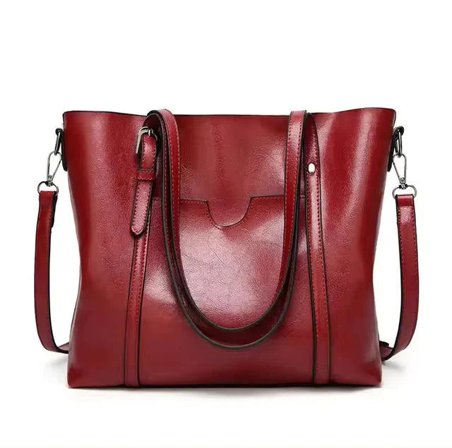 Women’s Large Tote Bag | Vertical Square Shoulder Bag | Contrasting Colors