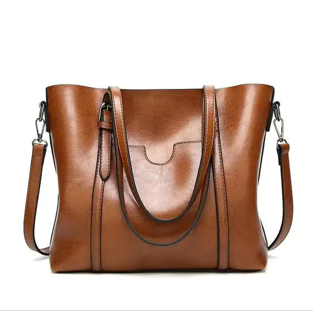 Women’s Large Tote Bag | Vertical Square Shoulder Bag | Contrasting Colors