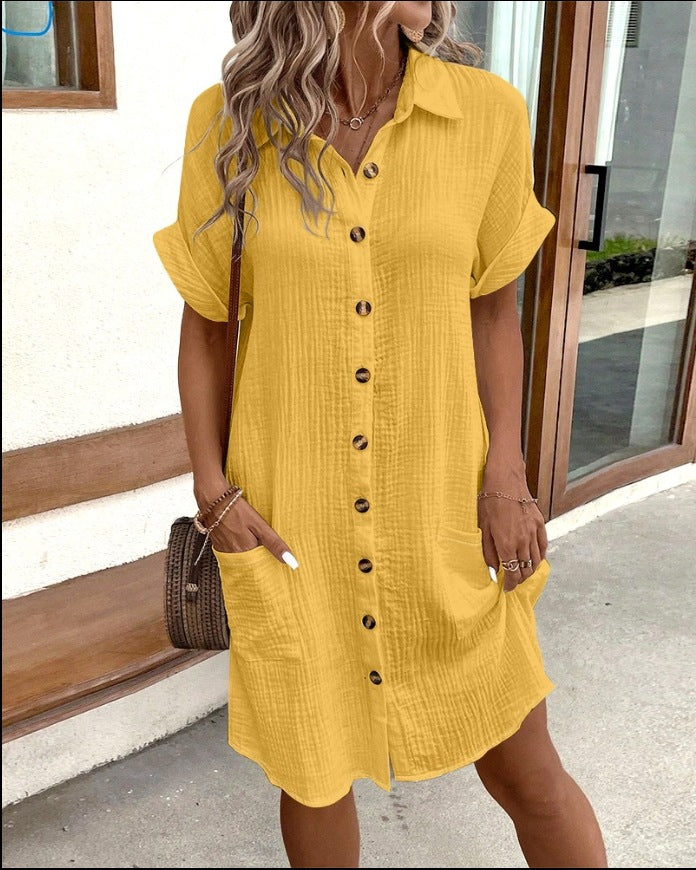 Zara | Elegant Women's 2026 Graduation Shirt Dress Summer