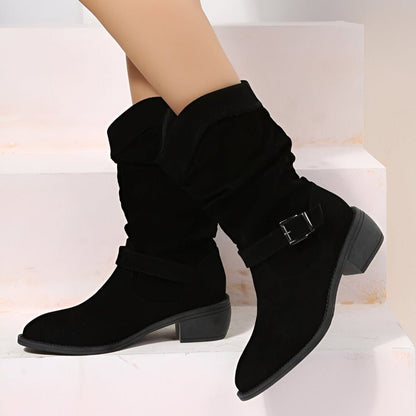 AMY | VELVET BOOTS