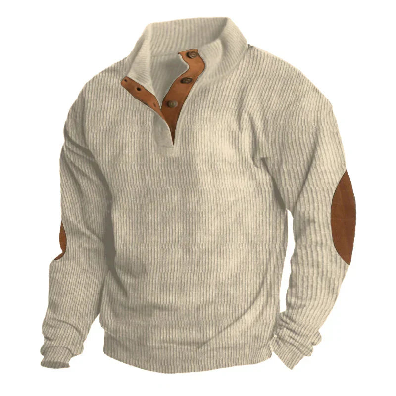 FERNANDO™ | RIBBED BUTTON MEN'S JUMPER