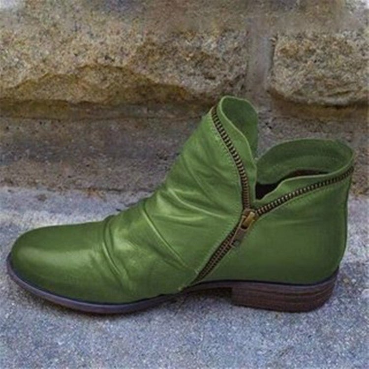 VIANNE | LEATHER BOOTS WITH ZIP