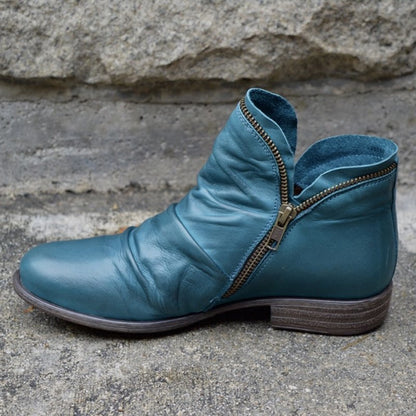 VIANNE | LEATHER BOOTS WITH ZIP