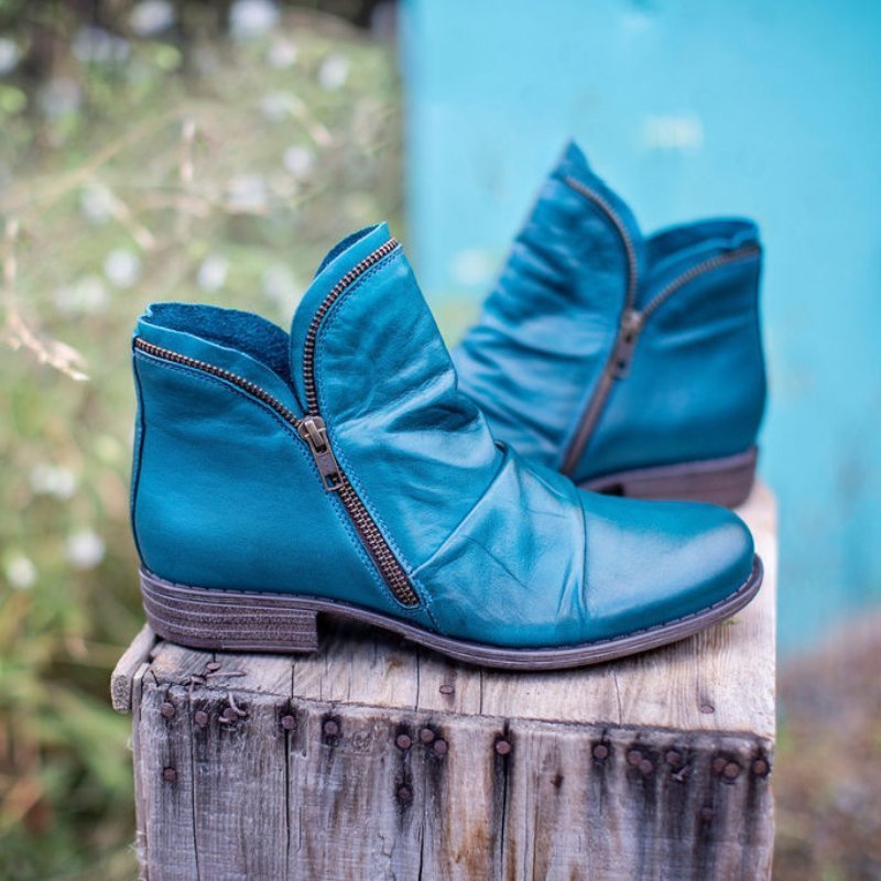 VIANNE | LEATHER BOOTS WITH ZIP